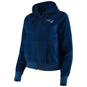 Add New England Patriots Women's Velour Suit Full-Zip Hoodie – Navy To Your NFL Collection