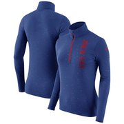 Add New York Giants Nike Women's Element Half-Zip Wordmark Performance Jacket - Heathered Royal To Your NFL Collection