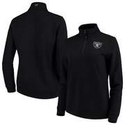 Oakland Raiders Vineyard Vines Women's Shep Shirt Quarter-Zip Pullover Jacket – Black