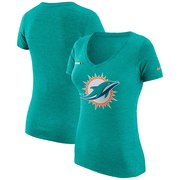 Add Miami Dolphins Nike Women's DNA Badge Tri-Blend T-Shirt - Aqua To Your NFL Collection