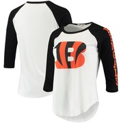 Add Cincinnati Bengals Junk Food Women's Vintage 3/4-Sleeve Raglan T-Shirt - White/Black To Your NFL Collection