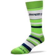 Add Seattle Seahawks For Bare Feet Women's Soft Stripe Quarter-Length Socks To Your NFL Collection