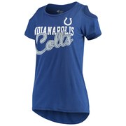 Add Indianapolis Colts G-III 4Her by Carl Banks Women's Make the Cut Scoop Neck Cold Shoulder T-Shirt – Royal To Your NFL Collection