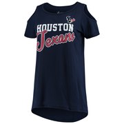 Add Houston Texans G-III 4Her by Carl Banks Women's Make the Cut Scoop Neck Cold Shoulder T-Shirt – Navy To Your NFL Collection