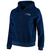 Add Seattle Seahawks Women's Velour Suit Full-Zip Hoodie – College Navy To Your NFL Collection