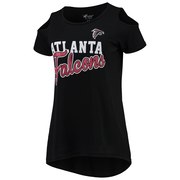 Add Atlanta Falcons G-III 4Her by Carl Banks Women's Make the Cut Scoop Neck Cold Shoulder T-Shirt – Black To Your NFL Collection