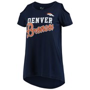 Add Denver Broncos G-III 4Her by Carl Banks Women's Make the Cut Scoop Neck Cold Shoulder T-Shirt – Navy To Your NFL Collection