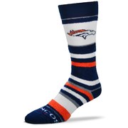 Add Denver Broncos For Bare Feet Women's Soft Stripe Quarter-Length Socks To Your NFL Collection