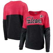 Add Atlanta Falcons 5th & Ocean by New Era Women's Fleece Tri-Blend Pullover Sweatshirt – Red/Black To Your NFL Collection