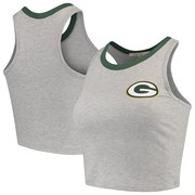 Add Green Bay Packers Junk Food Women's Banded Crop Tank Top – Heathered Gray To Your NFL Collection