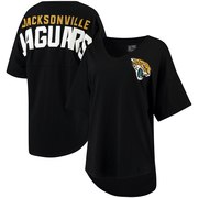 Add Jacksonville Jaguars NFL Pro Line by Fanatics Branded Women's Spirit Jersey Goal Line V-Neck T-Shirt - Black To Your NFL Collection