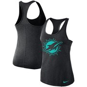 Add Miami Dolphins Nike Women's Performance Tank Top – Heathered Black To Your NFL Collection