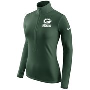 Add Green Bay Packers Nike Women's Champ Drive Pro Hyperwarm Half-Zip Jacket - Green To Your NFL Collection