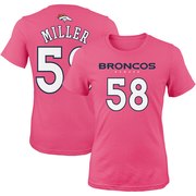 Add Von Miller Denver Broncos Girls Youth Mainliner Player Name & Number T-Shirt - Pink To Your NFL Collection