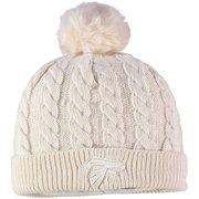 Add Atlanta Falcons New Era Women's Walcott Cuffed Knit Hat with Pom – Cream To Your NFL Collection