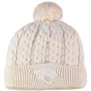 Women's New Era Gray Tennessee Titans Swift Cable Cuffed Knit Hat with Pom