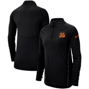 Cincinnati Bengals Nike Women's Core Half-Zip Pullover Jacket - Black