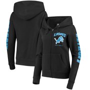 Add Detroit Lions New Era Women's Playbook Glitter Sleeve Full-Zip Hoodie - Black To Your NFL Collection