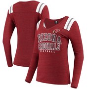 Add Arizona Cardinals 5th & Ocean by New Era Women's Tri-Blend Long Sleeve V-Neck T-Shirt - Cardinal To Your NFL Collection