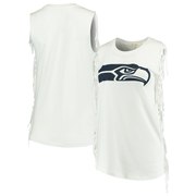 Add Seattle Seahawks Junk Food Women's Fringe Tank Top – White To Your NFL Collection