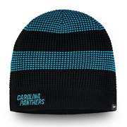Add Carolina Panthers NFL Pro Line by Fanatics Branded Women's Waffle Uncuffed Knit Beanie – Black To Your NFL Collection