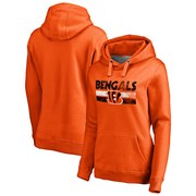 Women's Cincinnati Bengals New Era Orange Playbook Glitter Sleeve Full-Zip  Hoodie