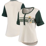 Add Green Bay Packers Fanatics Branded Women's True Classics Drop Tail Henley T-Shirt – White/Green To Your NFL Collection