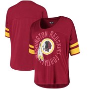 Add Washington Redskins 5th & Ocean by New Era Women's Novelty Dolman Sleeve Scoop Neck T-Shirt - Burgundy To Your NFL Collection