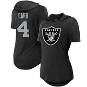 Add Derek Carr Oakland Raiders Majestic Threads Women's Hilo Name & Number Hooded T-Shirt - Black To Your NFL Collection