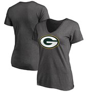 Add Green Bay Packers NFL Pro Line Women's Plus Size Primary Logo V-Neck T-Shirt - Charcoal To Your NFL Collection