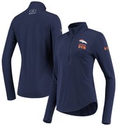 Add Denver Broncos Under Armour Women's Combine Authentic Favorites Performance Tri-Blend Half-Zip Pullover Jacket - Navy To Your NFL Collection