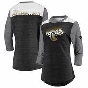 Add Jacksonville Jaguars NFL Pro Line by Fanatics Branded Women's Iconic 3/4 Sleeve T-Shirt – Black/Heathered Gray To Your NFL Collection