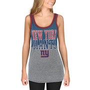 Add New York Giants 5th & Ocean by New Era Women's Colorblock Tri-Blend Tank Top - Royal To Your NFL Collection