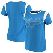 Add Detroit Lions Junk Food Women's Retro Sport T-Shirt – Blue/White To Your NFL Collection