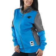 Add Carolina Panthers Majestic Women's Speed Fly Lightweight Full-Zip Fleece Jacket - Blue To Your NFL Collection