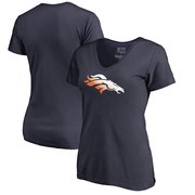 Add Denver Broncos NFL Pro Line by Fanatics Branded Women's Gradient Logo V-Neck T-Shirt - Navy To Your NFL Collection