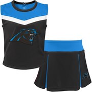Add Carolina Panthers Youth Two-Piece Spirit Cheerleader Set - Black/Blue To Your NFL Collection