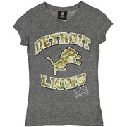 Add Detroit Lions New Era Girls Youth Tri-Blend Digital Camo T-Shirt - Gray To Your NFL Collection