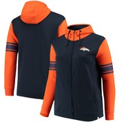 Add Denver Broncos NFL Pro Line by Fanatics Branded Women's Plus Size Iconic Raglan Fleece Jacket - Navy/Orange To Your NFL Collection