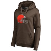 Order Cleveland Browns NFL Pro Line Women's Primary Team Logo Pullover Hoodie - Brown at low prices.