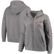 Add Denver Broncos 5th & Ocean by New Era Women's Plus Size Script Full-Zip Hoodie – Charcoal To Your NFL Collection