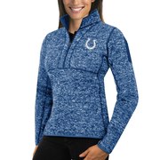 Add Indianapolis Colts Antigua Women's Fortune Half-Zip Sweater - Heather Royal To Your NFL Collection