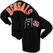 Add Cincinnati Bengals NFL Pro Line by Fanatics Branded Women's Spirit Jersey Long Sleeve Lace Up T-Shirt - Black To Your NFL Collection