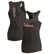 Add Julio Jones Atlanta Falcons NFL Pro Line by Fanatics Branded Women's Resolute Tri-Blend Player Name & Number Tank Top - Black To Your NFL Collection