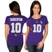 Add Fran Tarkenton Minnesota Vikings Majestic Women's Hall of Fame Fair Catch V T-Shirt - Purple To Your NFL Collection