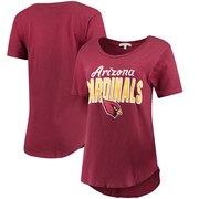 Add Arizona Cardinals Junk Food Women's Game Time T-Shirt - Cardinal To Your NFL Collection