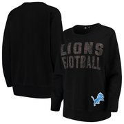 Add Detroit Lions G-III 4Her by Carl Banks Women's Superstar Pullover Sweatshirt – Black To Your NFL Collection