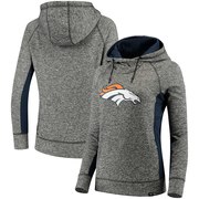 Add Denver Broncos NFL Pro Line by Fanatics Branded Women's Static Pullover Hoodie - Heathered Black/Navy To Your NFL Collection