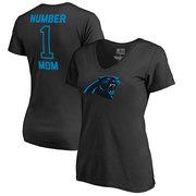 Add Carolina Panthers NFL Pro Line by Fanatics Branded Women's #1 Mom V-Neck T-Shirt - Black To Your NFL Collection