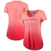 Add Atlanta Falcons 5th & Ocean by New Era Women's Dip Dye V-Neck T-Shirt – Red To Your NFL Collection